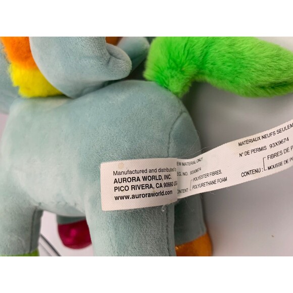 Aurora Tokidoki Unicorno Rare 11” Pixie Plush Stuffed MLP Rainbow Dash Pegasus - Picture 7 of 7